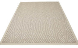 Grey Ivory Easy To Clean Modern Chequered Geometric Dining Room Bedroom And Living Room Rug-160Cm X 230Cm - thumbnail 6