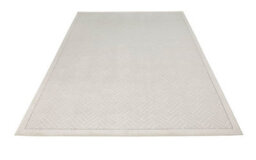 Grey Ivory Easy To Clean Modern Chequered Geometric Dining Room Bedroom And Living Room Rug-160Cm X 230Cm - thumbnail 2