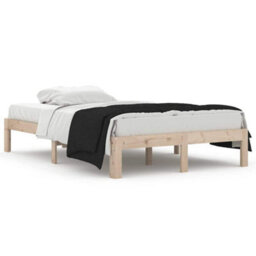 Walplus Solid Pine Wood Bed Frame With Headboard And Plywood Slatted Base 120 X 190 Cm - thumbnail 2