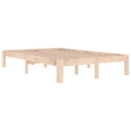 Walplus Solid Pine Wood Bed Frame With Headboard And Plywood Slatted Base 120 X 190 Cm - thumbnail 3