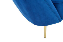 Orsina Plush Midnight Left Arm Velvet Chaise, Modern Lounge Chaise For Bedroom, Elegant Chaise Sofa With Cushion - thumbnail 5