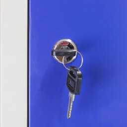MonsterShop Locker Cabinet Metal Door Flat-Packed Blue And Grey Steel Lockable - thumbnail 9
