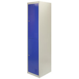 MonsterShop Locker Cabinet Metal Door Flat-Packed Blue And Grey Steel Lockable - thumbnail 5