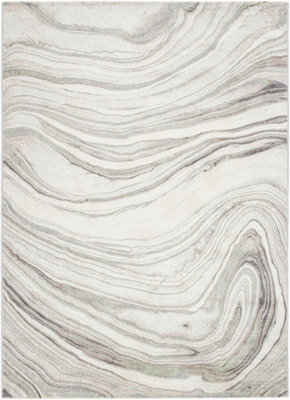 Livabliss Roma-Modern Grey Brown Green Living Dining Bedroom Rug 200 X 275 Cm Easy Care, Non Shedding - image 1