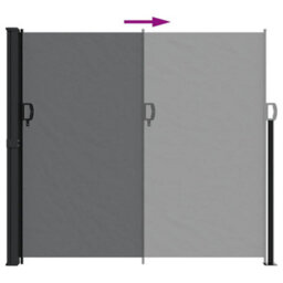 Walplus Retractable Side Awning Garden Sun Shade Canopy Gazebo For Back Door, Porch, Patio Black 180X500 Cm - thumbnail 5