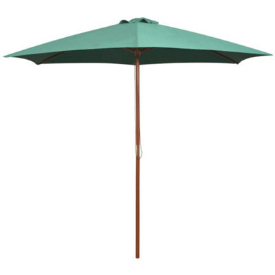 Berkfield Parasol 270X270 Cm Wooden Pole Green - image 1