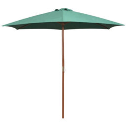 Berkfield Parasol 270X270 Cm Wooden Pole Green - thumbnail 1