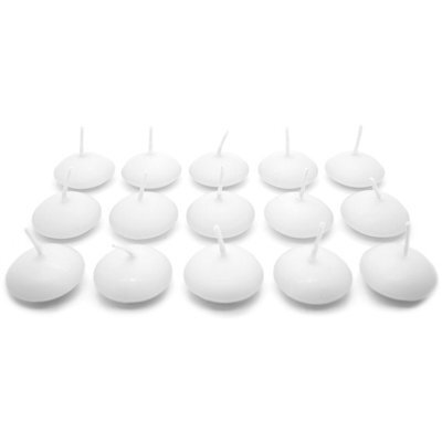 SolaDirect White Floating Candles, Pack Of 15, Unscented, Long Burning Time, Tealights Candles, Romantic Decoration Wedding Dinner Christmas - image 1