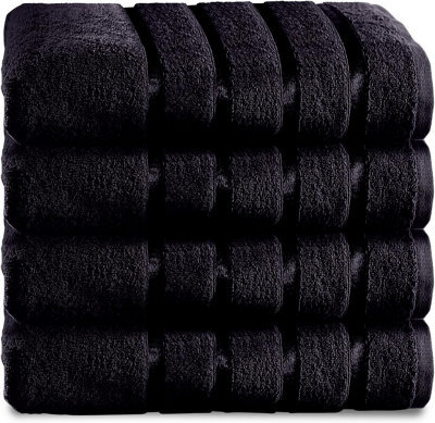 Gc Gaveno Cavailia 4 Piece Kensington Hand Towel 50X80 Black 500 Gsm Quick Dry & Water Absorbent Towel - image 1