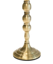 Lighting Supermarket Bergen Slimline Antique Brass Candlestick Table Lamp With Ivory Pleated Shade - thumbnail 3
