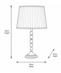 Lighting Supermarket Bergen Slimline Antique Brass Candlestick Table Lamp With Ivory Pleated Shade - thumbnail 5