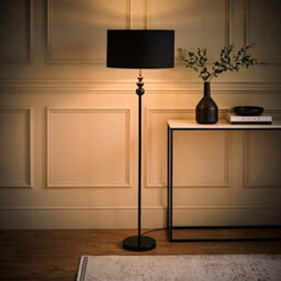 Valuelights Marissa Black Stacked Ball Floor Lamp With Black With Chrome Inner Lamp Shade - thumbnail 5