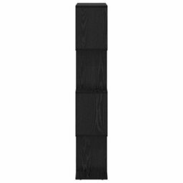 Berkfield Modern Bookcase Black Oak 70 X 24 X 129 Cm Engineered Wood - thumbnail 6