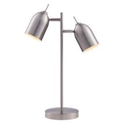 Teamson Home Modern Adjustable 2 Light Table Lamp With Chrome Shade - Brushed Nickel - 34 X 16 X 46.2 (Cm) - thumbnail 6