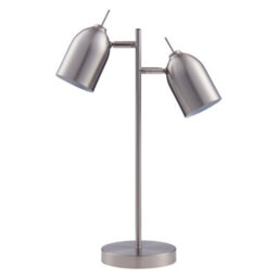 Teamson Home Modern Adjustable 2 Light Table Lamp With Chrome Shade - Brushed Nickel - 34 X 16 X 46.2 (Cm) - thumbnail 8