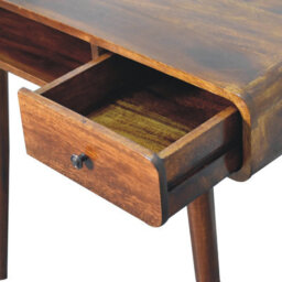 Wyld Haus Ostuni Curved Chestnut Mango Wood Writing Desk W90Cm X D45Cm X H80Cm - thumbnail 7