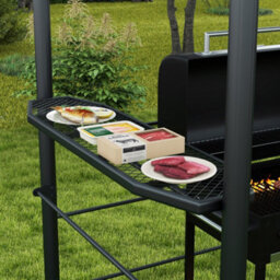 Outsunny Bbq Patio Canopy Gazebo With Interlaced Polycarbonate Roof 2 Shelves - thumbnail 8