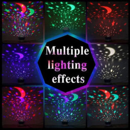 Rotating Led Galaxy Starry Night Light Projector , Star Sky And Moon Lamp For Bedroom - thumbnail 3