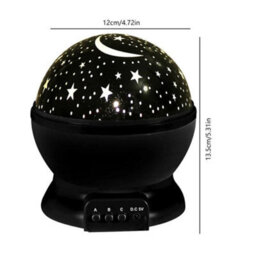 Rotating Led Galaxy Starry Night Light Projector , Star Sky And Moon Lamp For Bedroom - thumbnail 2