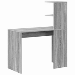 Berkfield Grey Writing Desk Grey Sonoma Particle Board Standard Desk Size - thumbnail 6