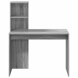 Berkfield Grey Writing Desk Grey Sonoma Particle Board Standard Desk Size - thumbnail 4