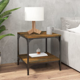 Berkfield Side Tables 2 Pcs Smoked Oak 40X40X40 Cm Engineered Wood - thumbnail 3