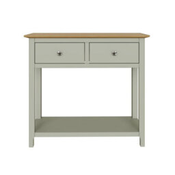 Fwstyle Taberno 2 Drawer Console Hall Table Sage Green (H) 76 (W) 85 (D) 30Cm - thumbnail 5