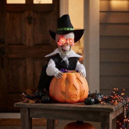 Garden Greatness Led Animated Skeleton Groom Pumpkin Bowl - thumbnail 1