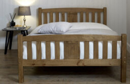 Save On Goods UK 5Ft King Size Antique Honey Pine,bed Frame Wood,wooden,solid Slatts - thumbnail 3