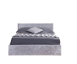Birlea Berlin Double Ottoman Bed Steel Crushed Velvet - thumbnail 9