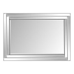 Mirroroutlet Luxford All Glass Bevelled Wall Mirror 100 X 70 Cm - thumbnail 4