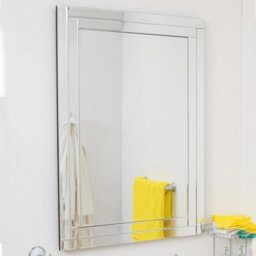 Mirroroutlet Luxford All Glass Bevelled Wall Mirror 100 X 70 Cm - thumbnail 5