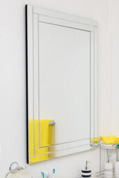 Mirroroutlet Luxford All Glass Bevelled Wall Mirror 100 X 70 Cm - thumbnail 6