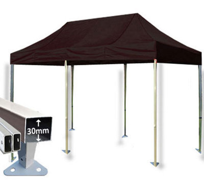 Crocodile Trading 3M X 6M Trader-Max 30 Commercial Instant Shelter Pop Up Gazebos Frame & Canopy - Black - image 1