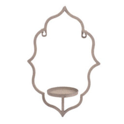 Dibor Moroccan Style Wall Mounted Candle Sconce Grey Pillar Candle Tea Light Votive Candle Holder Lantern Bedroom Hallway Decor - thumbnail 1