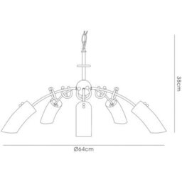 Luminosa Lighting Luminosa Lucia Pendant 5 Light G9 Polished Chrome - thumbnail 3