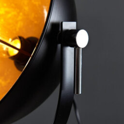 Valuelights Morpho Tripod Style Floor Lamp Black Metal Finish With Gold Interior Shade With Led Bulb - thumbnail 3