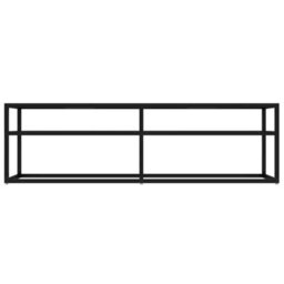 Berkfield Sturdy Tv Cabinet Black 140X40X40.5 Cm Tempered Glass - thumbnail 3
