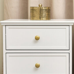 Melody Maison Pair Of White Three Drawer Bedside Tables - Aisby White Range - thumbnail 7