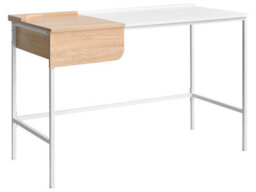 Wyld And Coco Novadesk White Minimalist Home Office Desk With Drawer, 120 X 60 Cm - thumbnail 3