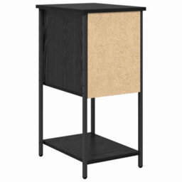 Berkfield Bedside Cabinet With Drawer Black Oak Engineered Wood - thumbnail 8