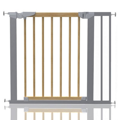 Safetots Beechwood And Metal Pressure Fit Safety Stair Gate, 83.7Cm - 91.1Cm, Safety Gate For Baby, Stylish Design - image 1