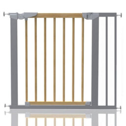 Safetots Beechwood And Metal Pressure Fit Safety Stair Gate, 83.7Cm - 91.1Cm, Safety Gate For Baby, Stylish Design - thumbnail 1