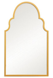 "Mirroroutlet Arcus - Gold Metal Framed Arched Wall Mirror 41"" X 24"" (104Cm X 61Cm)" - thumbnail 3