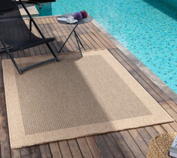 Livabliss Mirage-Cottage Tan Black Fringe In- & Outdoor Jute-Look Rug 120 X 170 Cm Easy Care, Non Shedding - thumbnail 2
