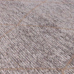 Silver Geometric Modern Rug Easy To Clean Living Room And Bedroom-120Cm X 170Cm - thumbnail 2