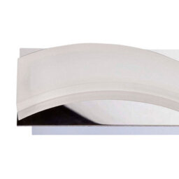 Luminosa Lighting Luminosa Ola Wall Lamp 7W Led Large Wave 3000K Ip44, 630Lm, Polished Chrome/frosted Acrylic - thumbnail 3