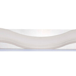 Luminosa Lighting Luminosa Ola Wall Lamp 7W Led Large Wave 3000K Ip44, 630Lm, Polished Chrome/frosted Acrylic - thumbnail 4