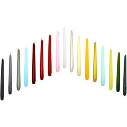 "SolaDirect Tapered Dinner Candles, Pack Of 10, Unscented, Long Burning Time, 24 Cm / 19.45"" (Black, Matt)" - thumbnail 5