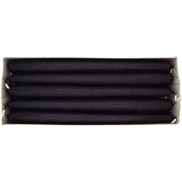 "SolaDirect Tapered Dinner Candles, Pack Of 10, Unscented, Long Burning Time, 24 Cm / 19.45"" (Black, Matt)" - thumbnail 4